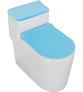 timecity Toilet Lid Cover Toilet Tank Cover Stretch Velvet Bathroom Toilet Lid Seat Cover Set Was...