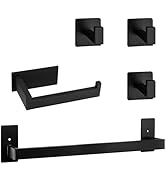Vanloory 5 Pieces Self Adhesive Bathroom Hardware Set-SUS304 Stainless Steel-Towel Rack Set Inclu...