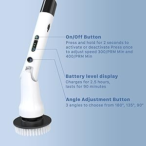 shower scrubber with long handle