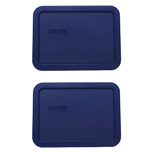 Pyrex 7210-PC 3-Cup Blue Round Replacement Food Storage Lids