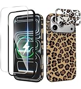 Yskbilm Magnetic Case for iPhone 17 Pro Max,with Screen Protector & Camera Lens Protector,Cute Br...