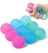 APLIST Textured Mini Stress Balls: 9 Pack High Density Solid Squishy Toys, 1.6" Small Sensory Fid...