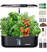 Ahopegarden Hydroponics Growing System kit Indoor Garden, 12 Pods Plant herb Garden with LCD Envi...