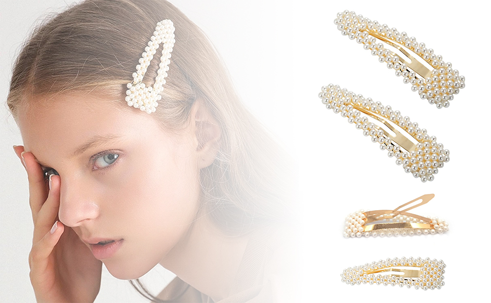 2pcs pearl hair clips