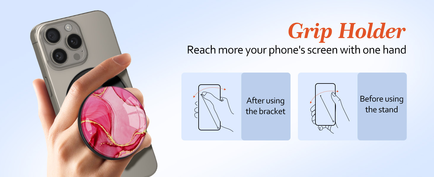LISEVO Magnetic Phone Grip Compatible with MagSafe