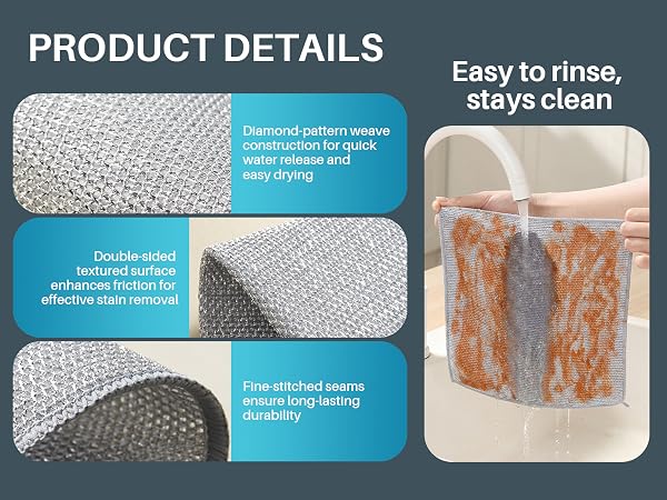 JOYMOOP Non Scratch Wire Dishcloth-2