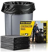 T.FORING 55 Gallon Contractor Garbage Bags Heavy Duty,2 Mil,30 Count,Black | 36''x56'',50+ Gal La...