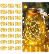 Inkgear 24 Pack Fairy Lights with Timer Battery Operated, 3 Modes 7ft Mini Waterproof String Ligh...