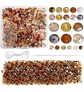 TOAOB 1000pcs Briolette Crystals Glass Beads 4mm 6mm 8mm Rondelle Faceted Spacer Beads Brown Loos...