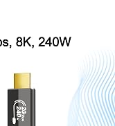 ZIKNYDO 4K USB C Extension Cable 10FT (USB 3.2 20Gbps Type C Extension, PD 3.1 240W 48V/5A) Video...