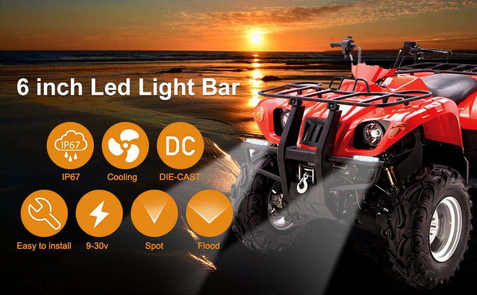 6 inch slim led light bar