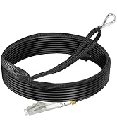 50m/164ft OM3 LC to LC Outdoor Armored Fiber Patch Cable, Direct Burial Industrial TPU Multimode ...