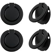 Pastlla 4Pcs Flush Ring Pull Round Recessed Pull Handle Knob Finger Flush Pull Handle Hidden Conc...