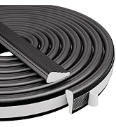 KNEELISA 196” Wedge-Shape Foam Window Weather Stripping Door Seal Strip,Soundproofing Frame Insul...