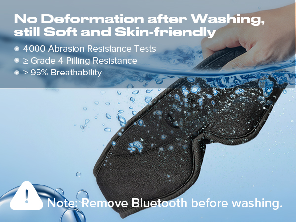 3D sleep mask with bluetooth headphones White Noise