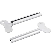 2 Pack Silver Metal Tube Squeezer Keys, Toothpaste and Hair Dye Roller Dispenser Tool,Daily Livin...
