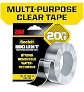 Scotch-Mount Multi-Purpose Gel Tape, Removable Mounting Tape, Double-Sided Clear Mounting Tape, W...