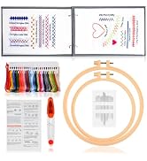 TEHAUX Embroidery Stitch Book Kit for Beginners, 2026 Upgraded Embroidery Stitch Book Kit Include...