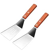 DIFENLUN Small Metal Spatula, 2 Piece Mini Serving Spatula Stainless Steel Metal Spatula Set with...