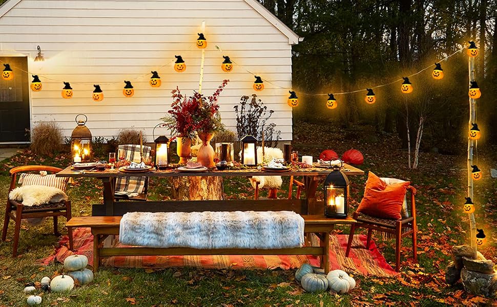pumpkin string lights