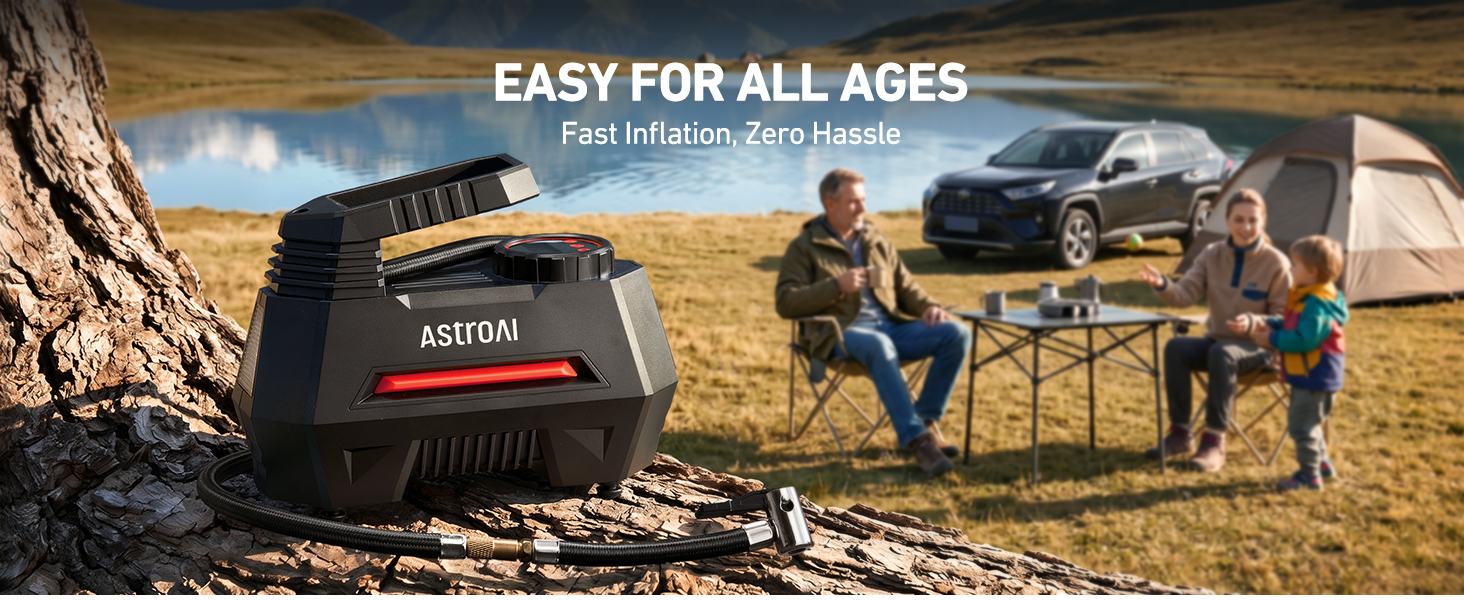 Tire Inflator Portable Air Compressor Air Pump for Car Tires