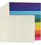 ZCZN 50 Pack Colorful Lined Notebooks Bulk, A5 Journals with 10 Colors, 60 Pages/30 Sheets, 8.3x5...