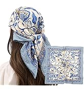 RIIQIICHY Head Scarf Like Silk Satin Hair Scarf for Women Sleeping Square Designer Scarf for Hair...