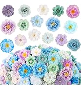 ATTGREAT 210 Pcs Mini Silk Flower Heads Small Fake Rose Daisy Faux Flowers Bulk for Crafts Artifi...