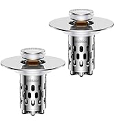 Bathroom Sink Drain Strainer,All Metal Pop-Up Sink Stopper with Removable Stainless Steel Filter ...