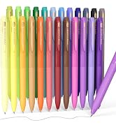 Four Candies Quick Dry Ink Colored Pens Set, 24 Colors Retractable Gel Pens, 0.7mm Fine Point Col...