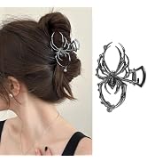 Halloween Hair Claw Clips Black Spider Hair Clips with Pearl Charm Design Halloween Spider Hair B...