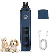 Grimgrow Dog Nail Grinder with 2 LED Lights, Upgraded 2-Speed Rechargeable Pet Nail Trimmer Quiet...