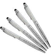 Lot of 2-4-6-12-18-24 Personalized Crystal Pens with Stylus Touchscreen Engraved With Text or Pri...