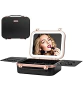 Extrei Gent Travel Makeup Train Case With LED Lights, 3 Brightness Adjustable Portable Makeup Org...