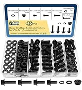 Vifmy M8-1.25 x 16/20/25/30mm Flange Hex Head Bolts Assortment Kit (160 Piece) with Serrated Flan...