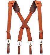 Tourbon Carpenter Construction Work Tool Belt with Suspenders for Men Webbing Padded Harness Heav...