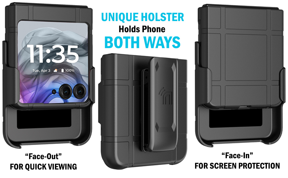MOTOROLA RAZR 2024 phone case slim light textured grip BELT CLIP HOLSTER