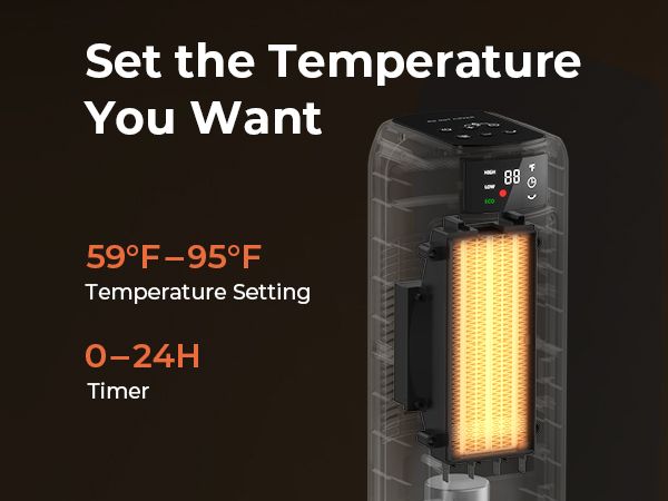 space heater with timer