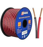 KENGIYEL 50FT 12/2 Gauge Speaker Wire 2 Conductors Red Black Wire Hookup LED Lighting Strips Wire...