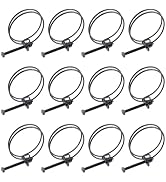 Antrader 2.5 Inch Double Wire Adjustable Hose Clamps with Bolt, Black | 2.2" - 2.52" Clamping Ran...