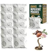 12 Pack Powerful Snake Repellent Pouches, Effective Snake Repellent for Yard & Outdoor, Snake Awa...