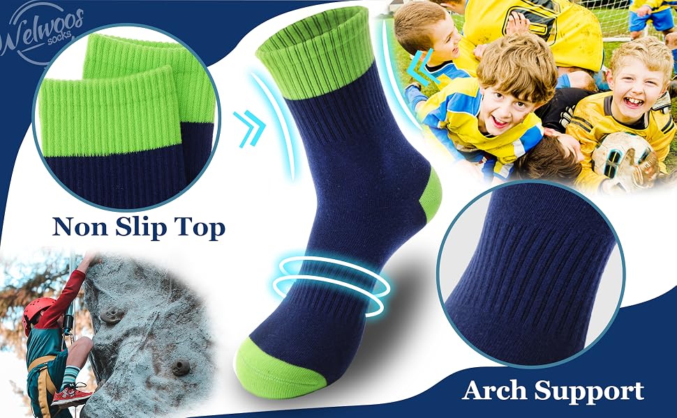 Welwoos Kids Sports Cotton Socks