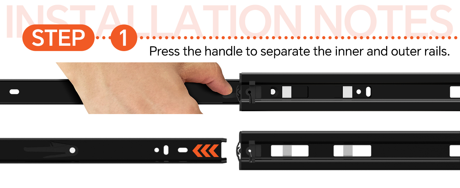 center mount drawer slides