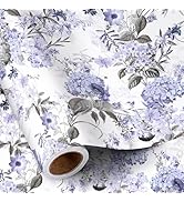 RUSPEPA Floral Wrapping Paper Roll for Women - 17 Inches x 16.4 Feet - Elegant Hydrangea Design o...