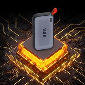 SSK External SSD 1TB,Extreme Portable NVME USBC 3.2 Gen2 Solid State Drive