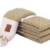 GOLD CASE HOME COLLECTION Aphrodite Turkish Hand Towels for Bathroom Set of 4-100% Cotton Luxury ...