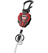 Ciwuzxs Retractable Keychain, Heavy Duty Carabiner Badge Holder, Tactical ID Badge Reel with 28''...