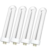 4Pcs 15W U Shape Lamp Tube Replacement with 4-Pin Base Compatible with Black Flag BB-15WHT/BZ-15/...