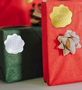 PigPotParty 100 PCS Gold Embossed Wax Seal-Like (Heart) Envelope Seal, Foil Love Stickers for Val...