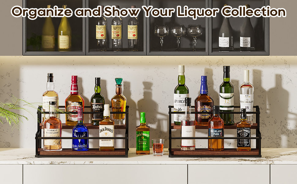 bar shelves for liquor bottles each tier can hold 3-5 bottles